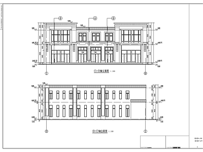 现代新中式商业街 二层商业街建施图 施工图