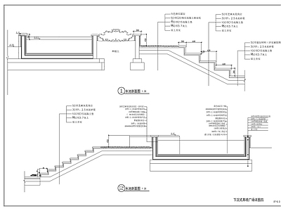 景观节点 下沉广场旱喷泉 施工图