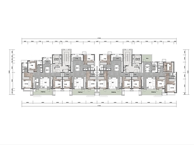 现代中式住宅楼建筑 小区户型 施工图