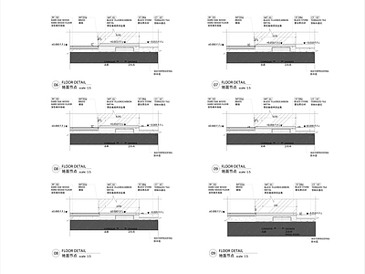 地面节点 各种地面收口做法 施工图
