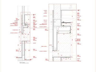 墙面节点 餐饮出餐口详图 施工图