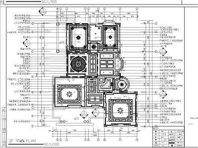 欧式整体家装空间 别墅 欧式别墅平面设计 施工图