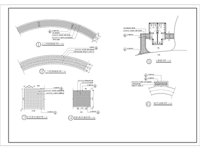 景观节点 道路 公厕 平面图 施工图