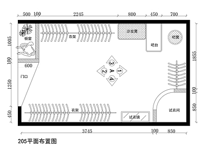 现代服装店 现代服装 施工图