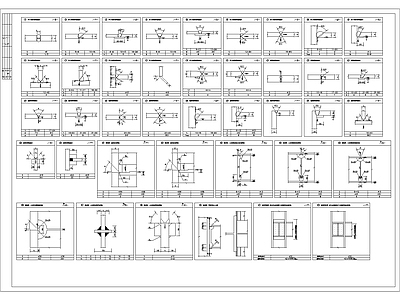 结构节点图 钢框架焊接节点 构造详图 施工图