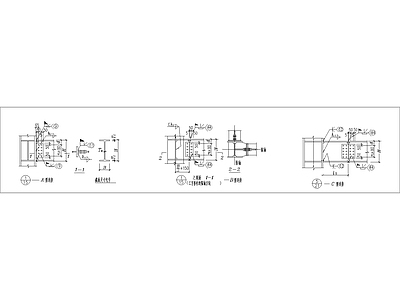 结构节点图 钢框架梁柱连接 节点构件详图 施工图
