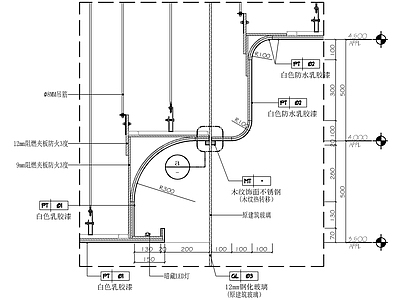 现代吊顶节点 户外餐厅吊顶大样 施工图