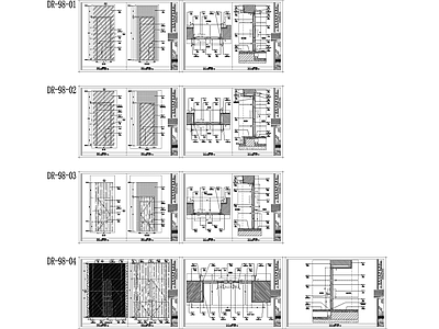 其他门节点 意大利餐厅表 节点大样详图 施工图