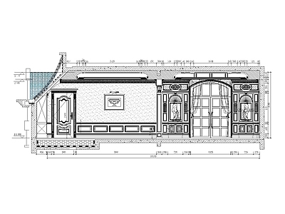 欧式背景墙 木饰面 欧式 施工图