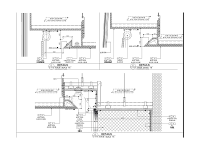 其他吊顶节点 金属天悬挂体系 施工图