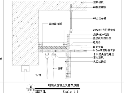 其他吊顶节点 吊顶天灯槽 盒 施工图