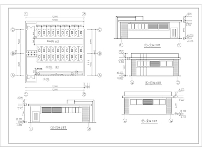 景观节点 1层公厕 长12米 宽9 施工图