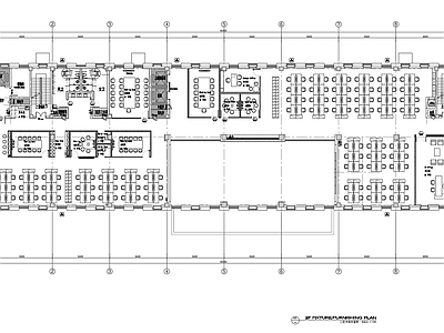 现代整体办公空间 公司总部办公层 施工图