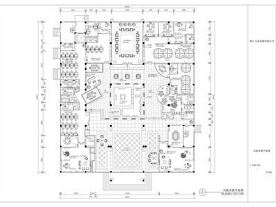 现代整体办公空间 杭州办公空间 施工图