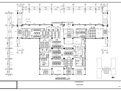 现代整体办公空间 知名装饰公司办公 施工图