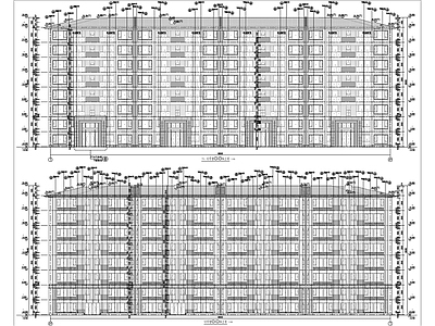 现代新中式住宅楼建筑 高级商住楼建施图 施工图