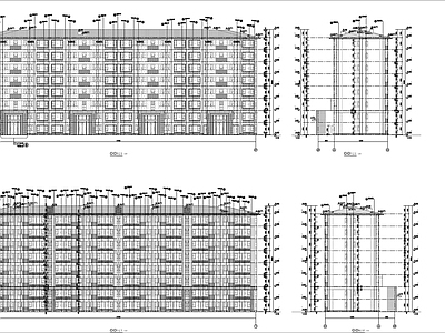 现代新中式住宅楼建筑 新中式商住楼建施 施工图