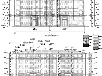 现代新中式住宅楼建筑 小区住宅楼建施图 施工图