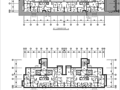 电气图 高层住宅楼电施图 建筑电气 系统图 施工图