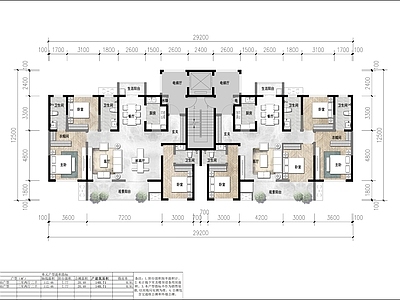 现代住宅楼建筑 天华小高户型库 明电梯厅 施工图