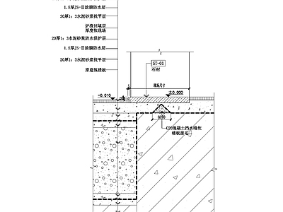 现代地面节点 槛石节点 施工图