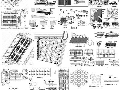 现代停车场 户外 地下 车库 设计 施工图