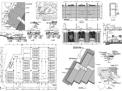 现代停车场 地面 地下车库 设计 车库 施工图