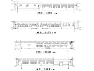 现代其他建筑 单层食堂建筑 施工图