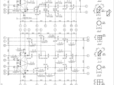 混凝土结构 二层框架结构别墅 施工图