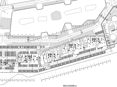 现代住宅楼建筑 地下四层车库平面 高差 山地 施工图