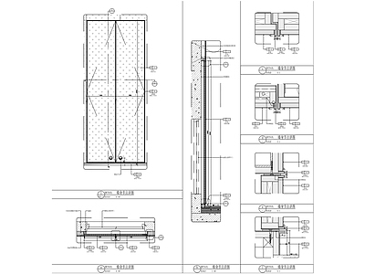 现代门节点 扪布管井暗 施工图