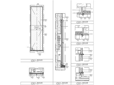 现代门节点 扪布消火栓暗 施工图