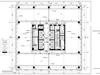 现代整体办公空间 大厦办公空间施工 施工图