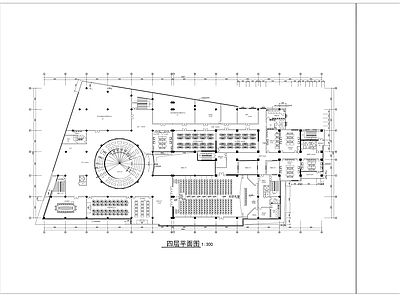 现代整体办公空间 街道社区 施工图