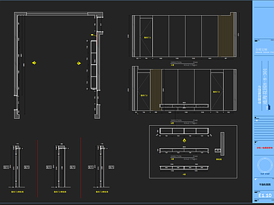 现代意式家具节点详图 柜体节点 施工图