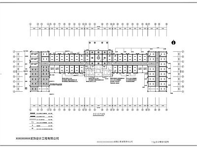 现代整体办公空间 三层办公大楼装修 施工图