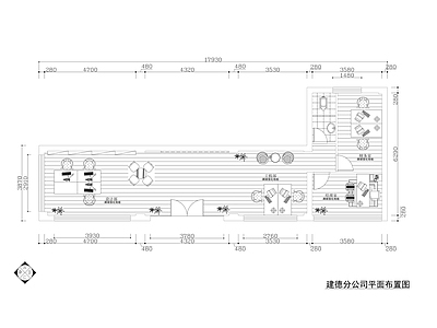 现代整体办公空间 设计公司装修图 施工图