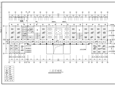 现代整体办公空间 综合楼装修图 施工图