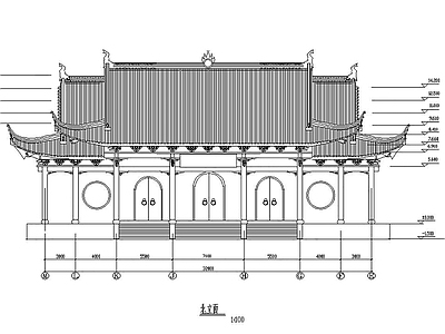 中式古建 中式仿古 山建筑 施工图