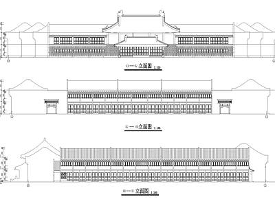 中式商业街 商业广场合院戏楼 饭店茶楼 施工图