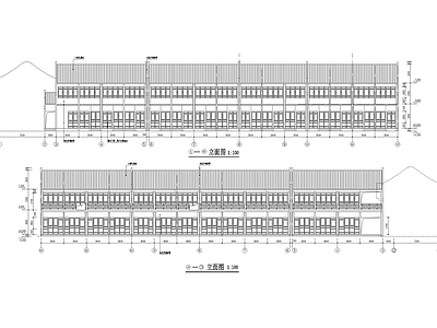 中式商业街 商铺仿古商业建筑 施工图