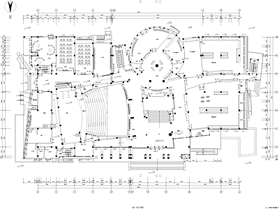 现代图书馆 弓长岭图书馆 档案馆 施工图