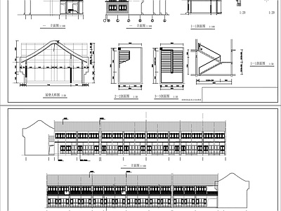 中式民宿建筑 民宿建 施工图