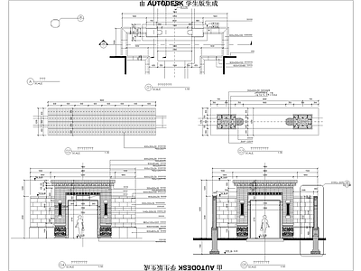 新中式门头 巷道宅间 施工图