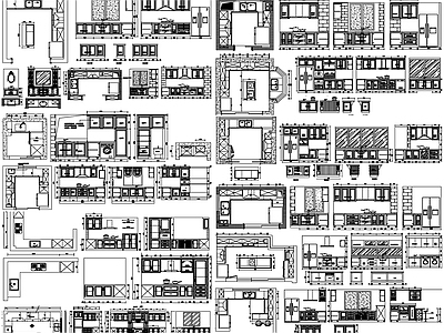 现代柜子 平面 立面图 设计 厨柜 施工图