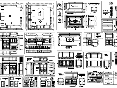 现代柜子 平面 立面图 设计 厨柜 施工图