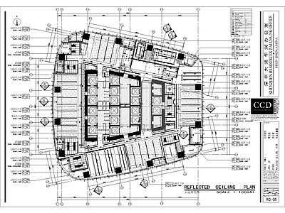 现代整体办公空间 超大办公室空间 施工图