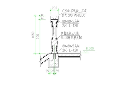 现代其他图库 扶手大样图 施工图