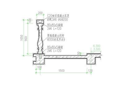 现代其他图库 扶手大样图 施工图