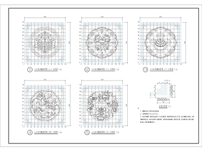 现代新中式其他景观 浮雕板大样图 鸟图案 施工图